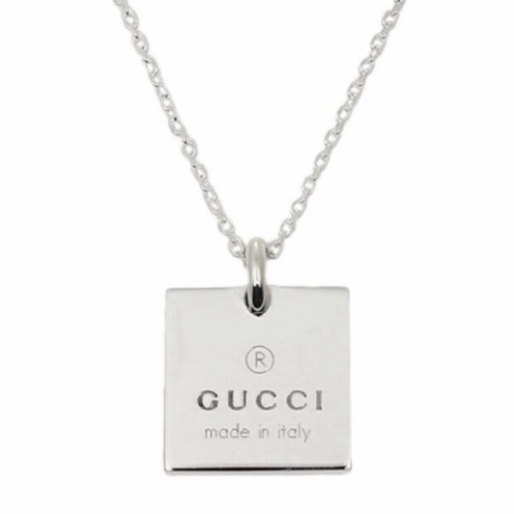 Authentic Gucci square logo necklace